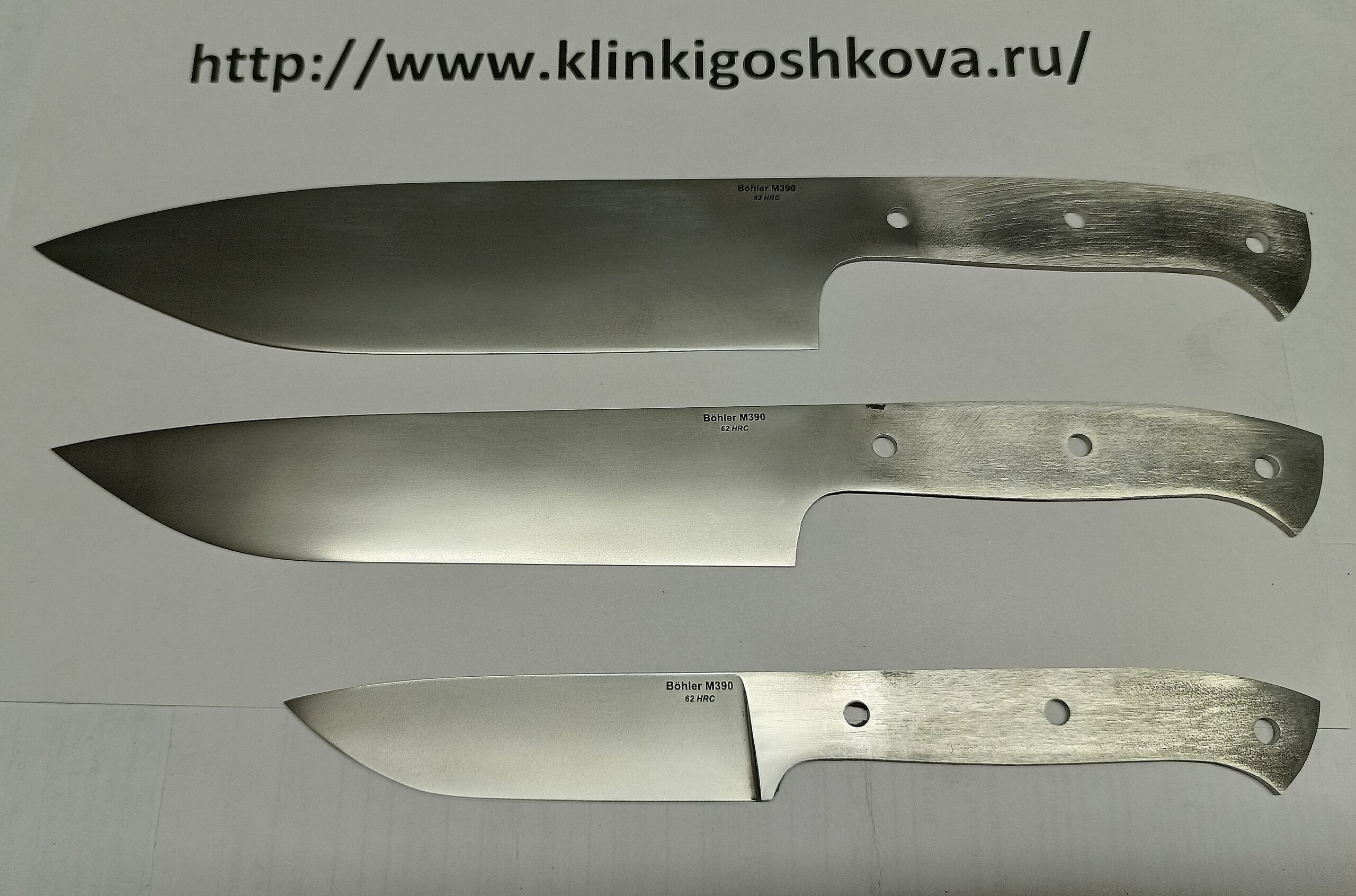 Набор клинков для кухонных ножей ТК-15 из стали BOHLER M-390
