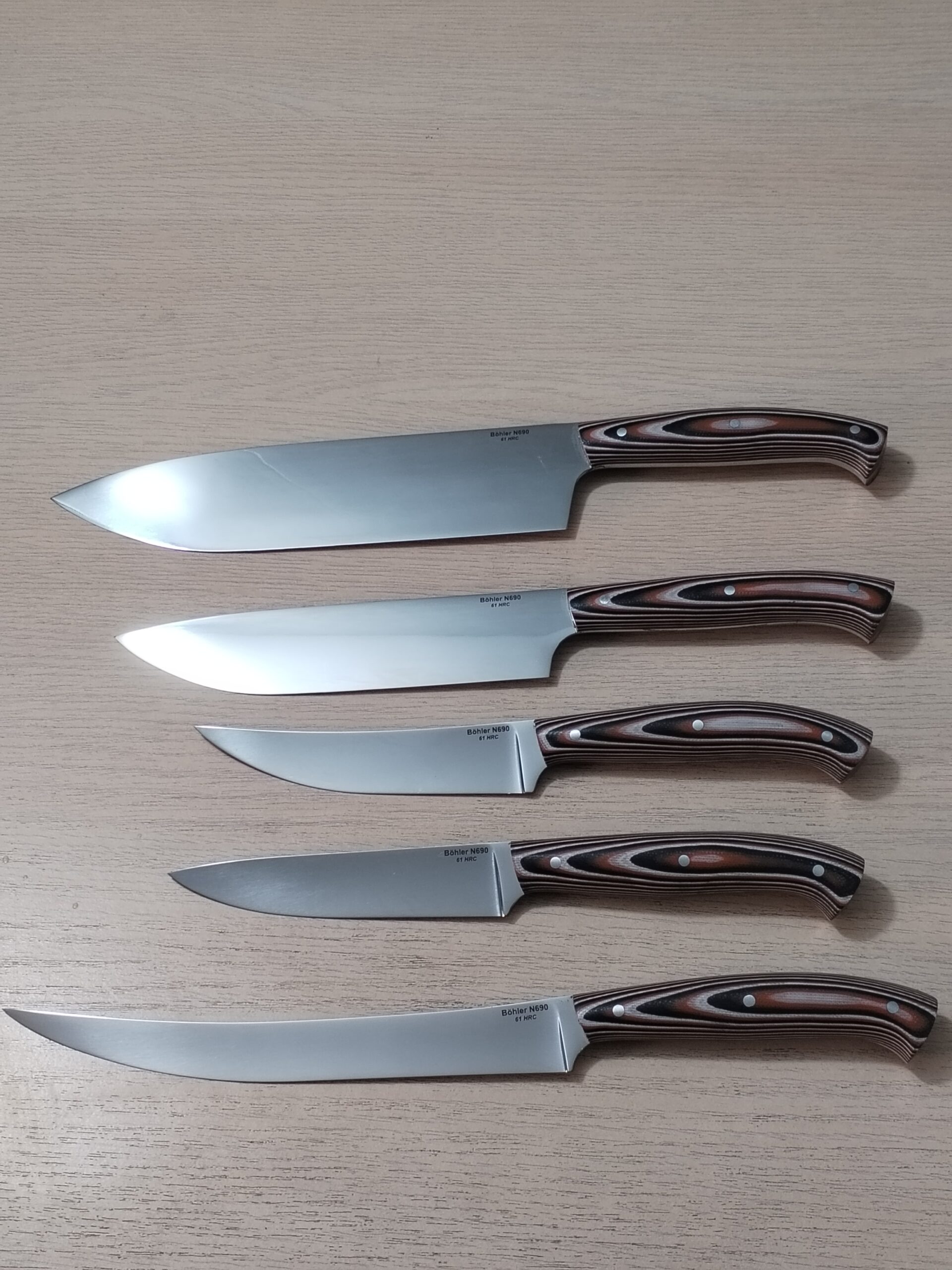 Набор ножей для кухни НДК-13 из стали BOHLER N690